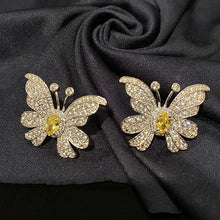 Cargar imagen en el visor de la galería, Women&#39;s Butterfly Stud Earrings with Bright Cubic Zirconia Cute Ear Accessories Girls Accessories Party Statement Jewelry