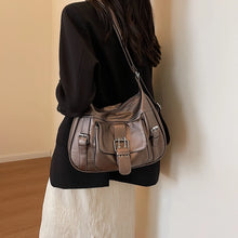 画像をギャラリービューアに読み込む, Fashion Leather Shoulder Bag for Women Tendy Bag Belt Buckle Handbags n303