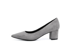 Carica l&#39;immagine nel visualizzatore di Gallery, 3cm Flock New In Low Heels Zapatos OL Shoes Pointy Toe Mujer Tacon 42-34 Green Grey Pumps