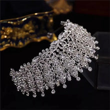 画像をギャラリービューアに読み込む, Baroque Luxury Handmade Crystal Bridal Tiaras Cubic Zircon Big Crown Rhinestone Pageant Diadem Headband Wedding Hair Accessories