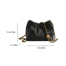 Load image into Gallery viewer, Drawstring Cross Body Bag for Women Chain Shoulder Bag Ruched Cloud Tote Handbags Pleated Hobo Bag Purse
