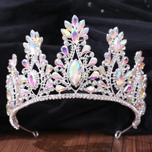 Load image into Gallery viewer, Luxury Crystal AB Bridal Crown Tiara Rhinestone Pageant Diadem Tiaras Wedding Hair Accessories