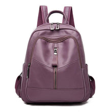 Charger l&#39;image dans la galerie, Large Women Backpack soft Leather School Bags For Girls Travel n07 - www.eufashionbags.com