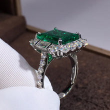 Charger l&#39;image dans la galerie, Big Green Cubic Zirconia Women Rings for Wedding Engagement Finger Accessories