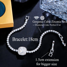 Carica l&#39;immagine nel visualizzatore di Gallery, Square Cubic Zirconia Crystal Bracelets Tennis Chain Link Women Party Engagement Jewelry b70