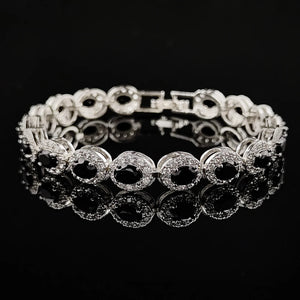 Luxury CZ Crystal Bracelet Bangle for Women Valentine's Day gift Jewelry n08