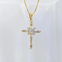 Charger l&#39;image dans la galerie, Cross Pendant Necklace for Women Brilliant Cubic Zirconia Luxury Wedding Accessories Exquisite Girls Jewelry