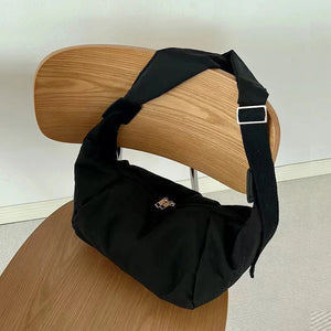 Women's Crossbody Hobo Bags Fluffy Nylon Shoulder Bag Large Casual Sport Handbags Female Travel School Messenger Bag