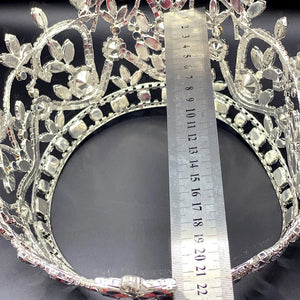 Luxury Crown Crystal Large Round Queen Wedding Hair Accessories y109