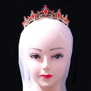 Fashion Pink Crystal Wedding Crown Bridal Headpiece l31