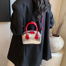 Laden Sie das Bild in den Galerie-Viewer, Mini Cute PU Leather Shoulder Bag Silver Handbags and Purses Women Fashion Solid Color Crossbody Bag