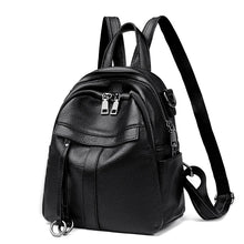 Carica l&#39;immagine nel visualizzatore di Gallery, High Quality Genuine Leather Backpack Luxury Women Travel knapsack w85
