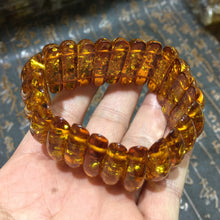 画像をギャラリービューアに読み込む, Natural Golden Flower Amber Bracelet Women Healing Jewelry