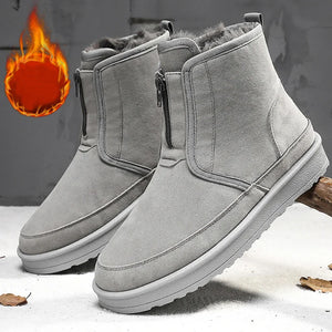 Men Snow Boots Warm Fur Men's Sneaker Winter Hiking Shoes Casual Ankle Boots