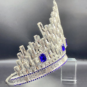 Luxury Beauty Pageant Crown Queen Baroque Crystal Full Crown Hair Jewelry y71