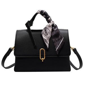 Small PU Leather Tote Bags Fashion Winter Trendy Ribbon Crossbody Bag  z27
