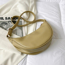 Load image into Gallery viewer, Half Moon Small PU Leather Zipper Crossbody Bags For Women l02 - www.eufashionbags.com