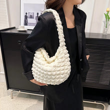 Load image into Gallery viewer, Casual Fabric Quilted Shoulder Bag for Women Trendy Handbags Fashion Padded Bags