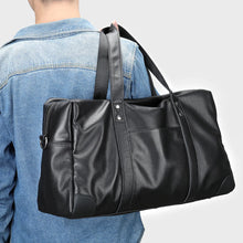 Load image into Gallery viewer, Genuine Leather Travel Bag Men&#39;s Weekend Sports Bags Handbags Messenger Shoulder Bags Tote Trip Duffle 15.6 Inch Laptop