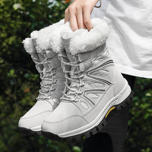 画像をギャラリービューアに読み込む, Women Snow Boots Warm Plush Waterproof Platform Shoes Lace Up Winter Footwear k02
