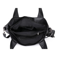 Laden Sie das Bild in den Galerie-Viewer, Big Black Shoulder Bags for Women Large Hobo Shopping Sac Quality Soft Leather Crossbody Handbag Travel Tote Bag