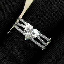 Charger l&#39;image dans la galerie, Trendy Cross Heart Zirconia Ring for Women Fashion Wedding Band Jewelry he46 - www.eufashionbags.com