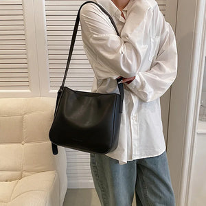 Small Pu Leather Bucket Bag Women Crossbody Bags Tote Purse a159