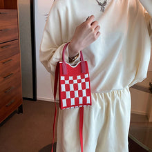 画像をギャラリービューアに読み込む, Women Mini Knit Crossbody Bag with Short Handle Handmade Handbag a125