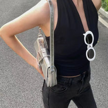画像をギャラリービューアに読み込む, Fashion Metallic Silver Women Handbags Luxury Designer Bag Alligator Shoulder Crossbody Bags