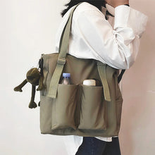 Laden Sie das Bild in den Galerie-Viewer, 2022 new Women&#39;s Bag Shopper Simple Fashion Zipper Handbags Nylon Waterproof  Large Capacity Tote Shoulder Bags For Women