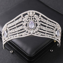 Load image into Gallery viewer, Silver Color Crystal Bridal Tiaras And Crowns Women Wedding Hair Accessories bc120 - www.eufashionbags.com