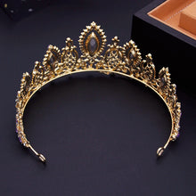 Laden Sie das Bild in den Galerie-Viewer, Vintage Purple Crystal Tiaras Bride Crowns Prom Bridal Diadem Wedding Crown Girls Circle Hair Jewelry Accessories