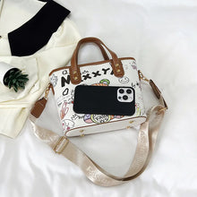 Load image into Gallery viewer, Cute Cartoon Graffiti Tote Bucket Bag Fashion Vintage Shoulder Straddle Bags for Women