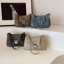 Carica l&#39;immagine nel visualizzatore di Gallery, Pu Leather Saddle Bags for Women 2024 Fashion Small Solid Color Crossbody Bags and Purses