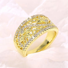 Load image into Gallery viewer, Aesthetic Hollow Leaf Finger Ring for Women Wedding Band Rings n101