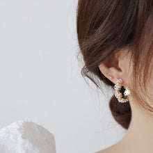 Load image into Gallery viewer, Trendy Simulated Pearl Hoop Earrings hr161 - www.eufashionbags.com