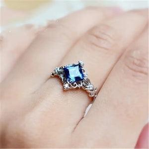 Princess Cubic Zirconia Rings for Women Wedding Engagement Anniversary Fashion Jewelry