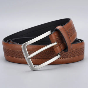 Classic Vintage Emboss Pu Leather Belts For Men Brand Waist Male Strap Belt