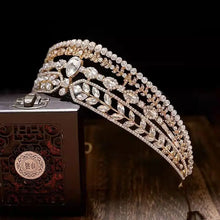 Laden Sie das Bild in den Galerie-Viewer, Luxury Crystal Bridal Crown for Women Tiaras Bride Headdress Party Prom Wedding Dress Hair Jewelry Head Accessories