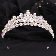 Load image into Gallery viewer, Fashion Silver Crystal Flowers Bridal Tiaras Diadem Queen For Wedding Headpiece bc130 - www.eufashionbags.com