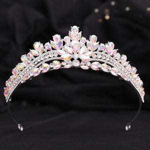 Fashion Silver Crystal Flowers Bridal Tiaras Diadem Queen For Wedding Headpiece bc130 - www.eufashionbags.com