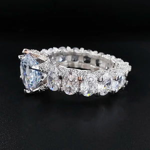 Luxury Silver Color Engagement Wedding Ring for Women n07
