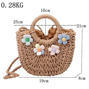 Handmade Straw Bag for Women Large Tote Bag Rattan Basket Woven Shoulder Crossbody Bag  a149