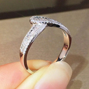 Luxury Geometric Women Rings Cubic Zirconia Modern Rings for Wedding
