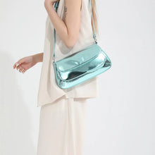 Load image into Gallery viewer, Small Glossy Pu Leather Flap Bags for Women 2024 New Fashion Crossbody Bag Shoulder Bag