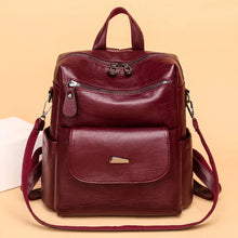 Laden Sie das Bild in den Galerie-Viewer, 2024 New Women Backpack High Quality Leather Backpack Multifunction Shoulder Bags School Bags for Teenager Girls Bagpack Mochila