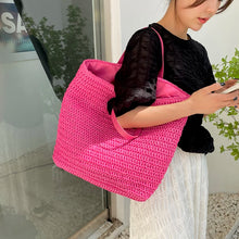 Load image into Gallery viewer, Summer Women Weave Straw Large Travel Beach Bags Handmade Shoulder Bag