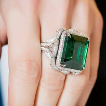 Charger l&#39;image dans la galerie, Green Cubic Zirconia Women Rings Wedding Jewelry Gift hr187 - www.eufashionbags.com