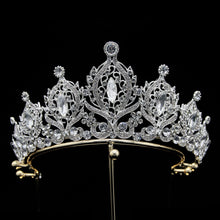 Load image into Gallery viewer, Luxury Crystal Wedding Crown Princess Diadem AB Color Rhinestone Tiaras Hair Jewelry bc125 - www.eufashionbags.com