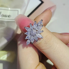 Load image into Gallery viewer, Luxury Flower Engagement Rings for Women  Christmas Gift Jewelry n15